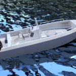 18 Foot (5.5 meters) Aluminum Utility Skiff Plans with center console