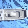 18 Foot (5.5 meters) Aluminum Utility Skiff Plans with center console